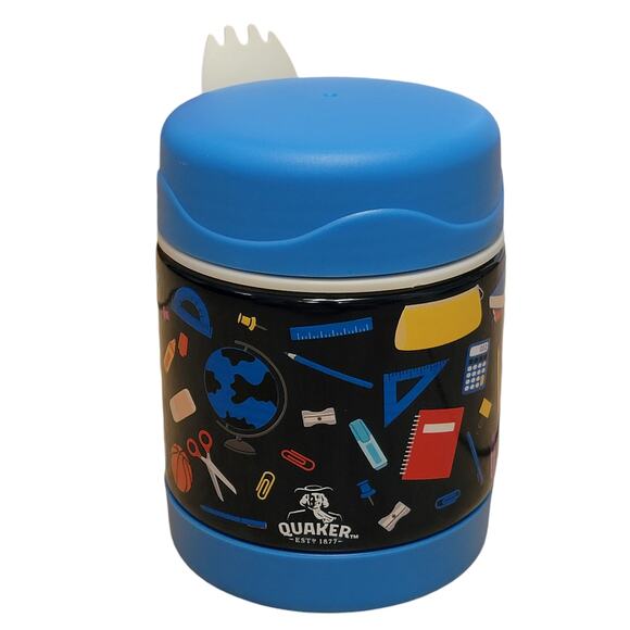 Quaker Thermal Lunch Box Container w/ Fork 12‎ oz Food School Hot Cold Kids NEW - Picture 4 of 8